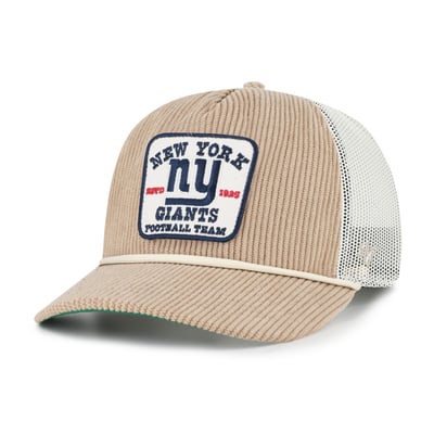 New York Giants '47 Throwback Cordlandia Hitch Adjustable Hat - Khaki