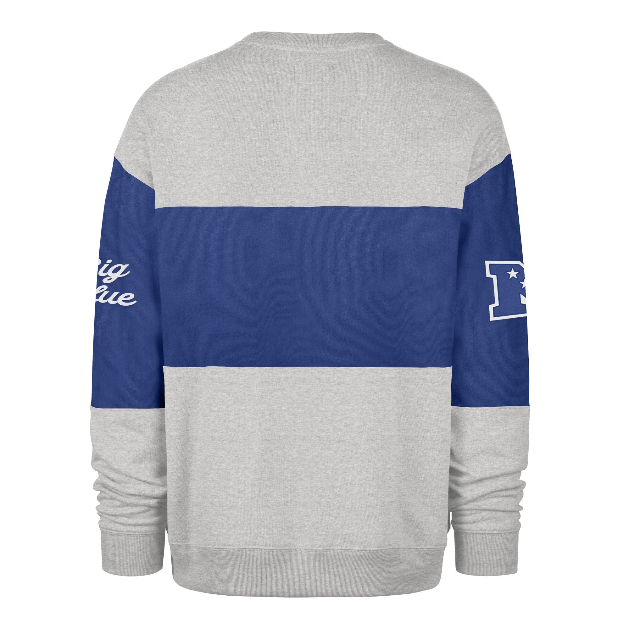 Men's '47 Royal/Heather Gray New York Giants Blockfield Maximalist Sweatshirt