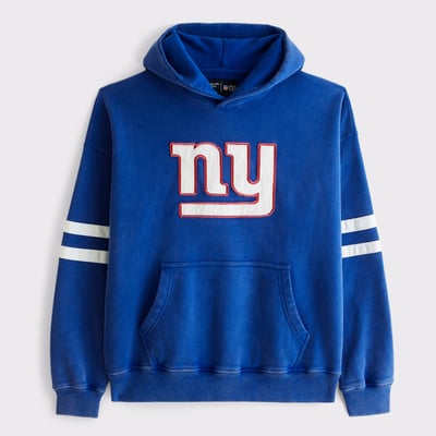 New York Giants Abercrombie & Fitch Popover Hoodie - Blue
