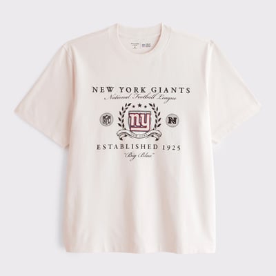New York Giants Abercrombie & Fitch Premium Heavyweight T-Shirt - Cream