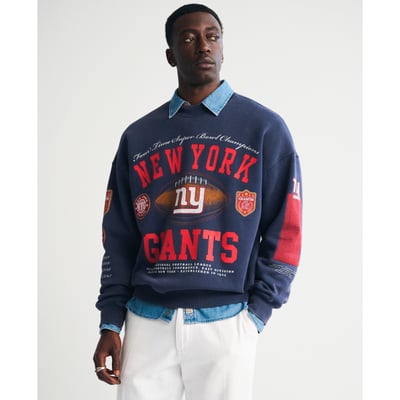 New York Giants Abercrombie & Fitch Fleece Sweatshirt - Navy