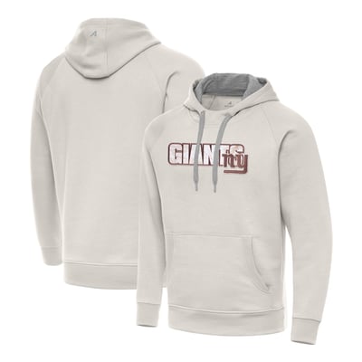 New York Giants Antigua Woodland Camo Victory Hoodie - Cream