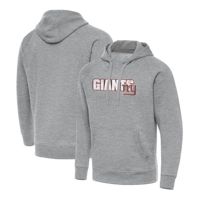 New York Giants Antigua Woodland Camo Victory Hoodie - Heather Gray
