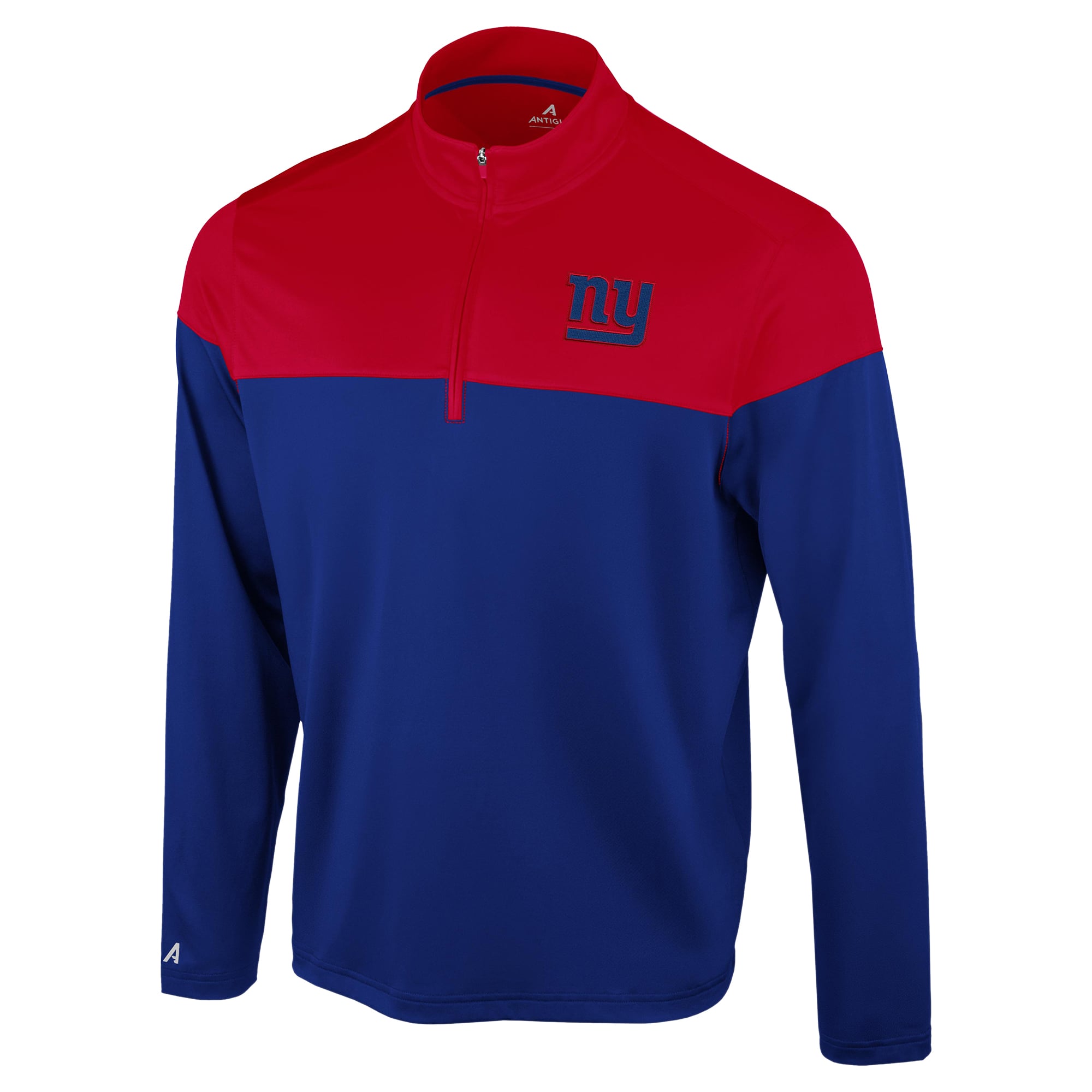 Pull à col zippé Antigua Royal/Rouge New York Giants pour homme