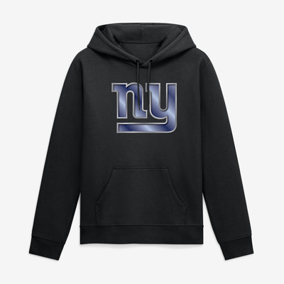 New York Giants Big & Tall Metallic Mascot Hoodie - Black