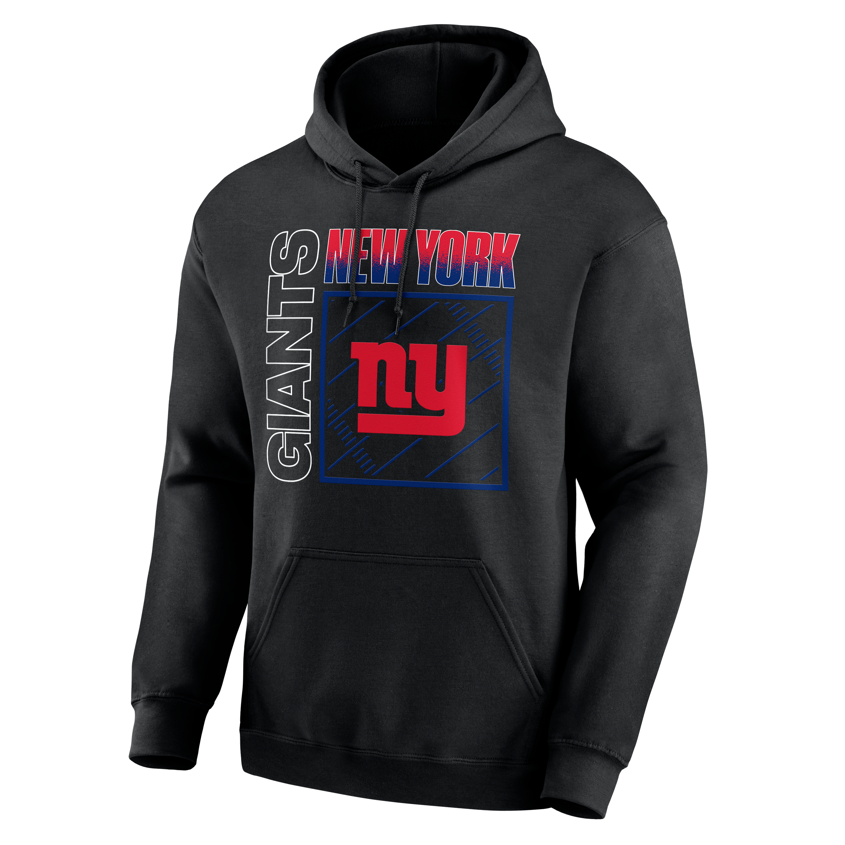 Men's Black New York Giants Home Field Pop Personalized Name & Number Hoodie