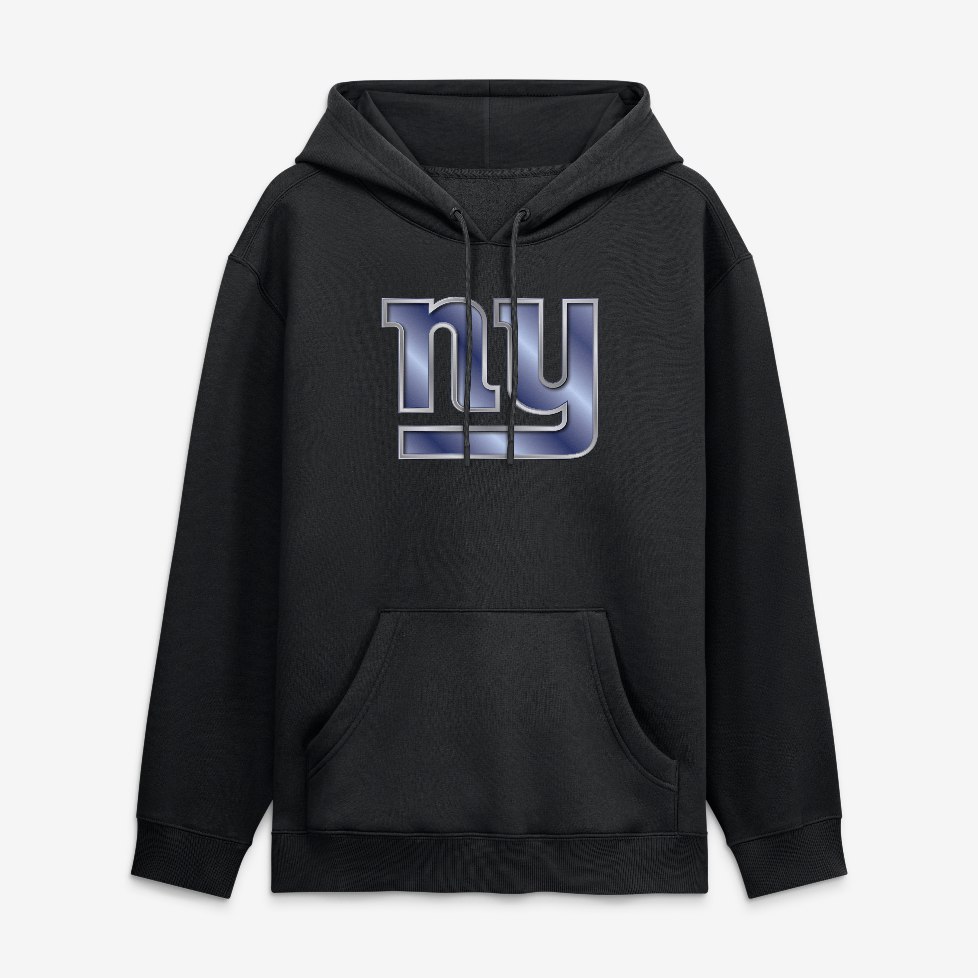 Sweat à capuche noir pour homme avec la mascotte métallique des Giants de New York