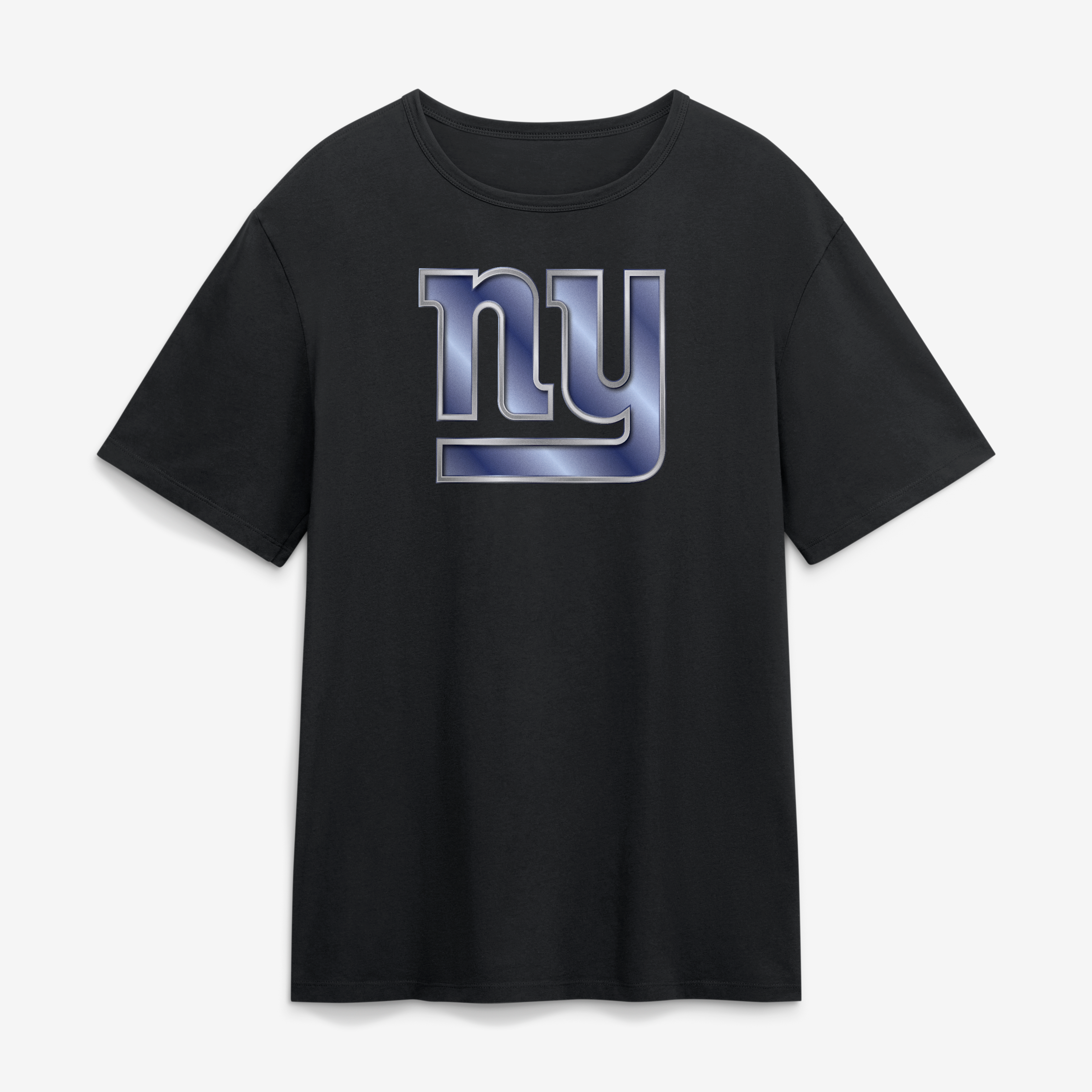 T-shirt noir pour homme avec mascotte métallique des Giants de New York
