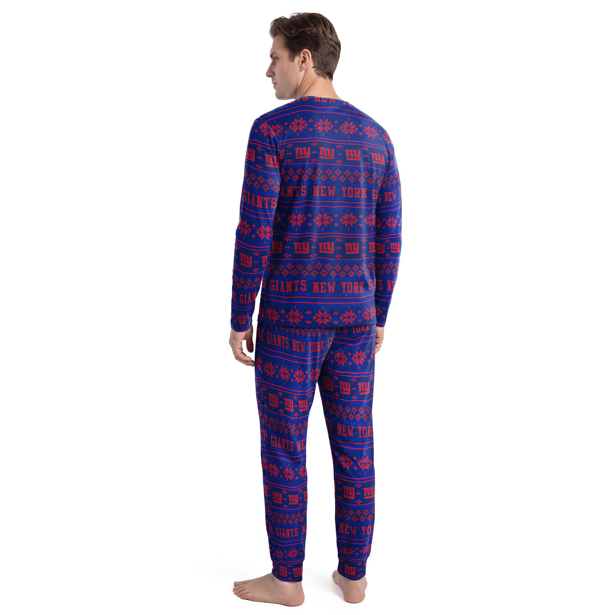 Ensemble t-shirt à manches longues et pantalon New York Giants Jubilee de Concepts Sport Royal pour homme