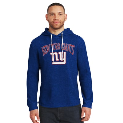 New York Giants Darius Rucker Collection by Fanatics Waffle Knit Hooded Tri-Blend Long Sleeve T-Shirt - Royal