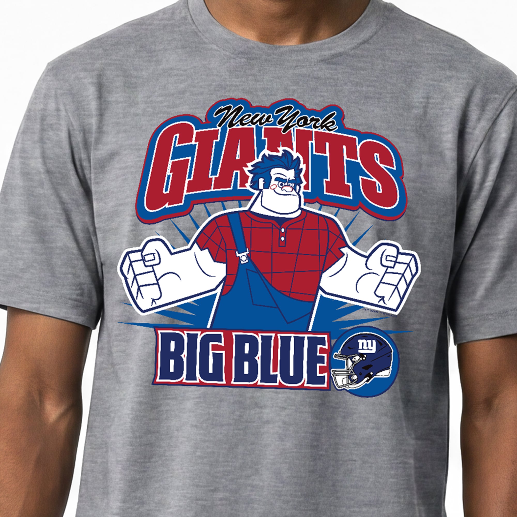 T-shirt homme Disney x Champion gris New York Giants Wreck-It Ralph All-Star