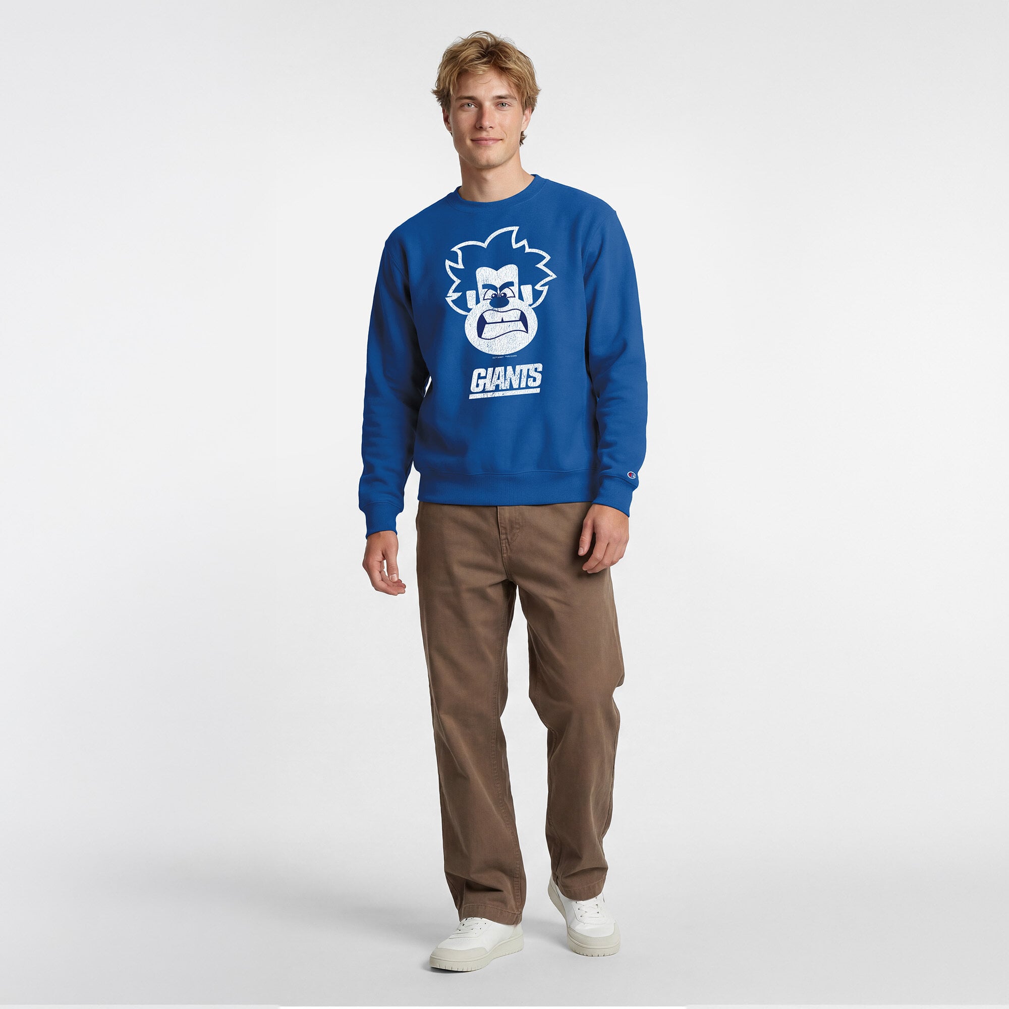 Sweat-shirt homme Disney x Champion Royal New York Giants Wreck-It Ralph Powerblend