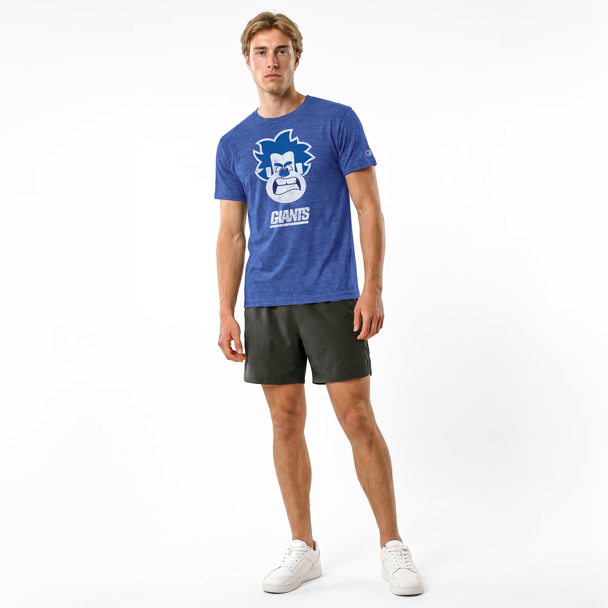 T-shirt homme Disney x Champion Royal New York Giants Wreck-It Ralph en mélange de trois matières