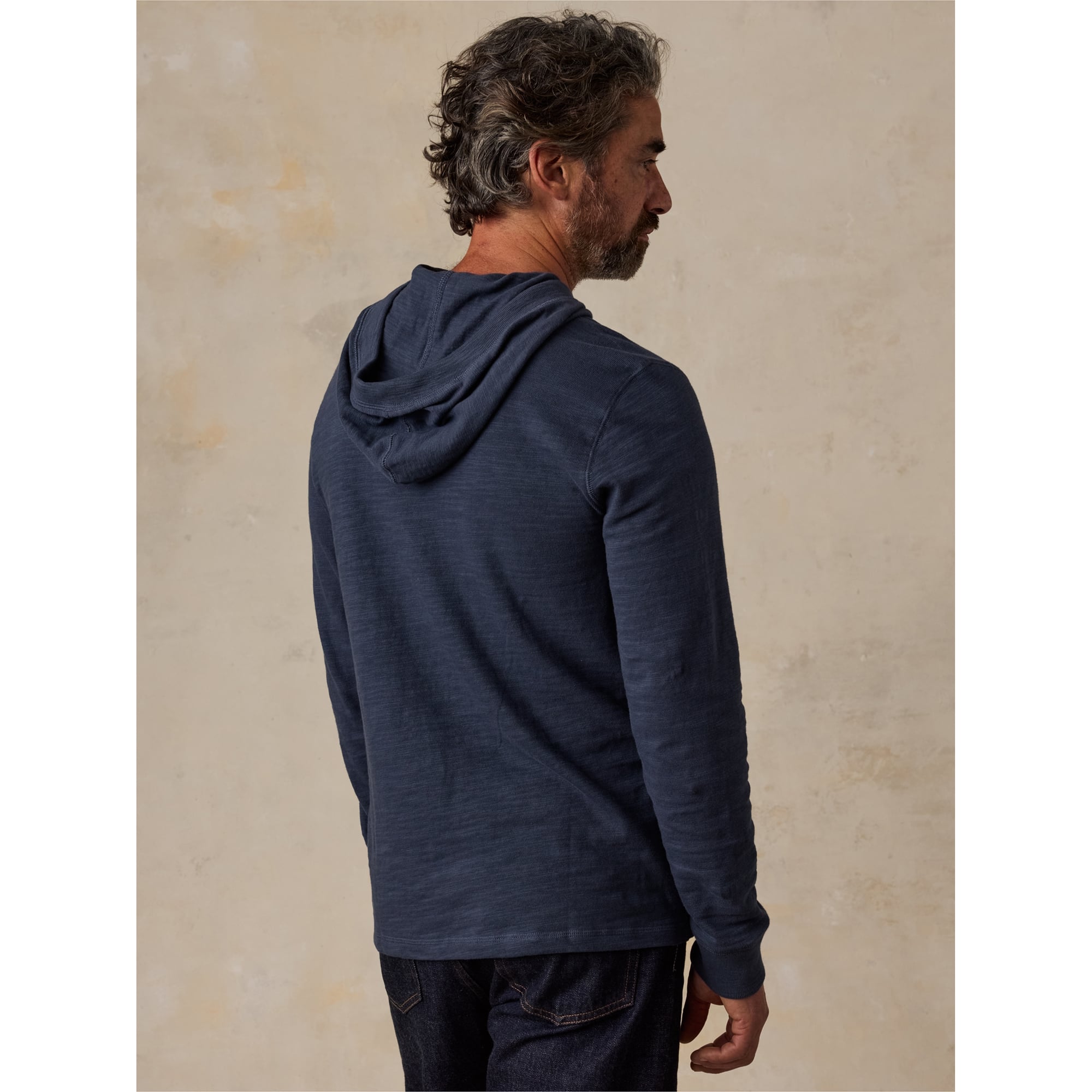 Men's FAHERTY Navy New York Giants Sunwashed Slub Hoodie