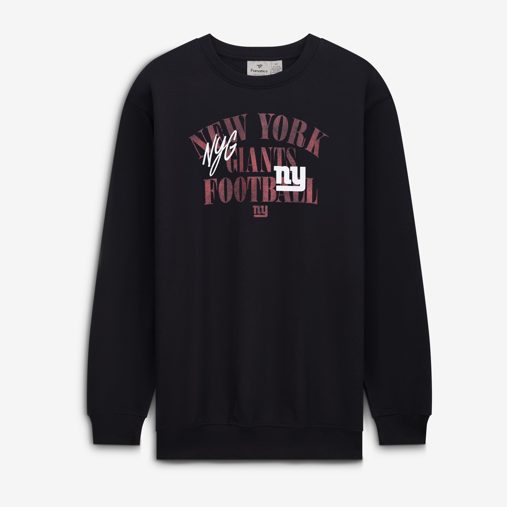 Sweat-shirt mi-temps décontracté des Giants de New York, grandes tailles, noir, pour homme, la marque Fanatics.