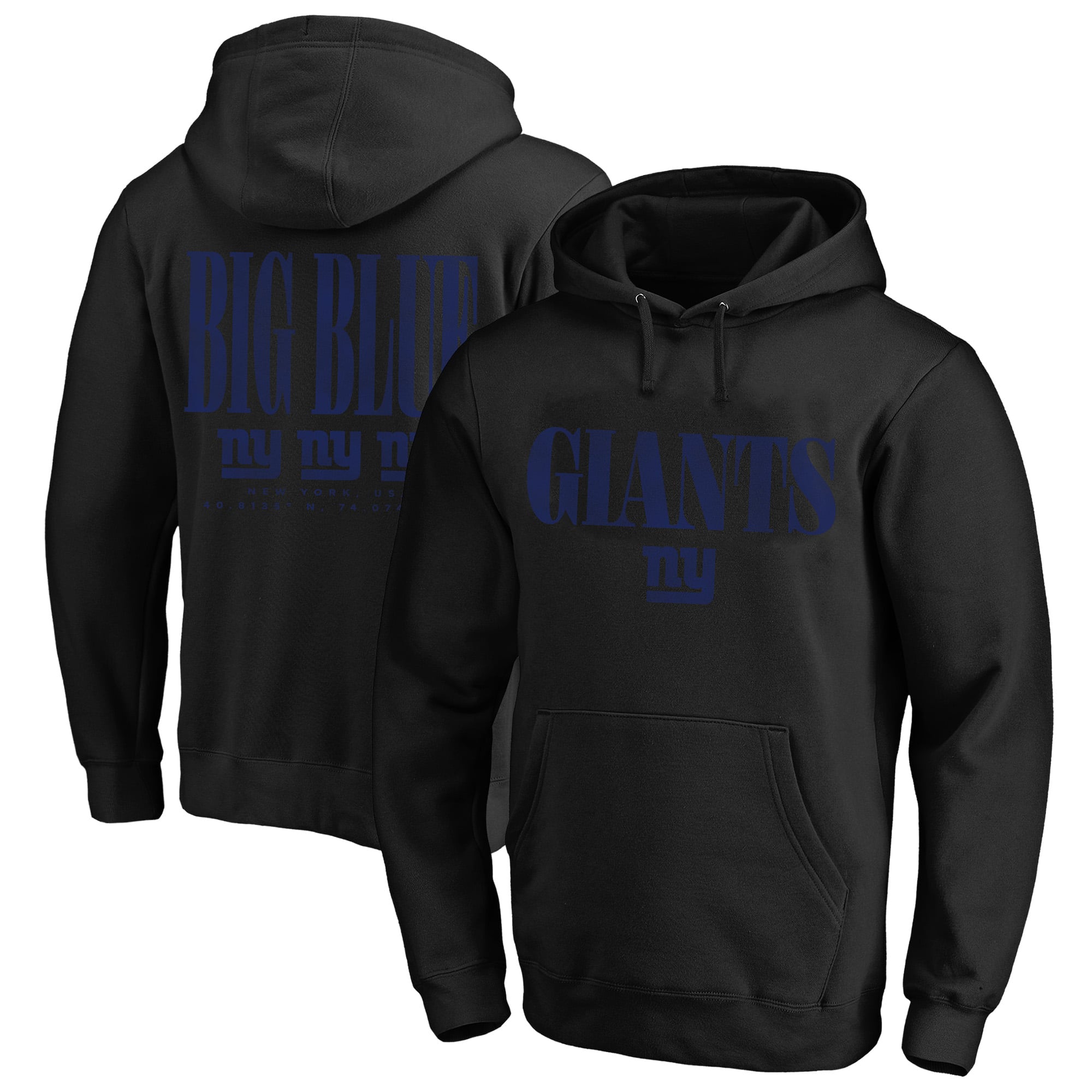 Men's Fanatics Black New York Giants Big & Tall Relaxed Intense Rivalry Hoodie