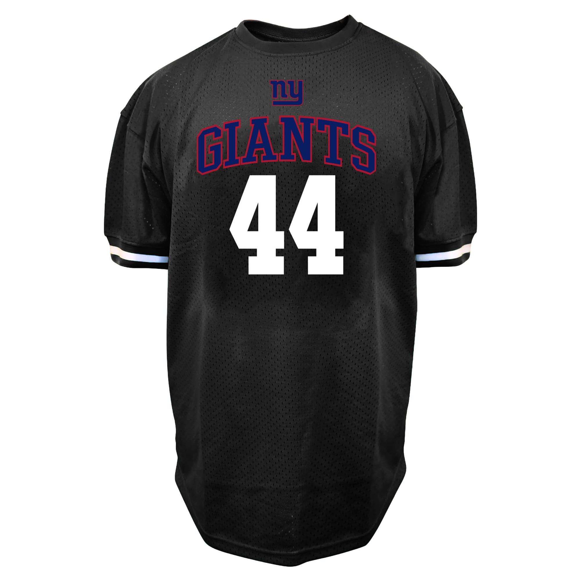 T-shirt Fanatics Cam Skattebo noir pour homme, New York Giants, grandes tailles, en maille, avec nom et numéro.