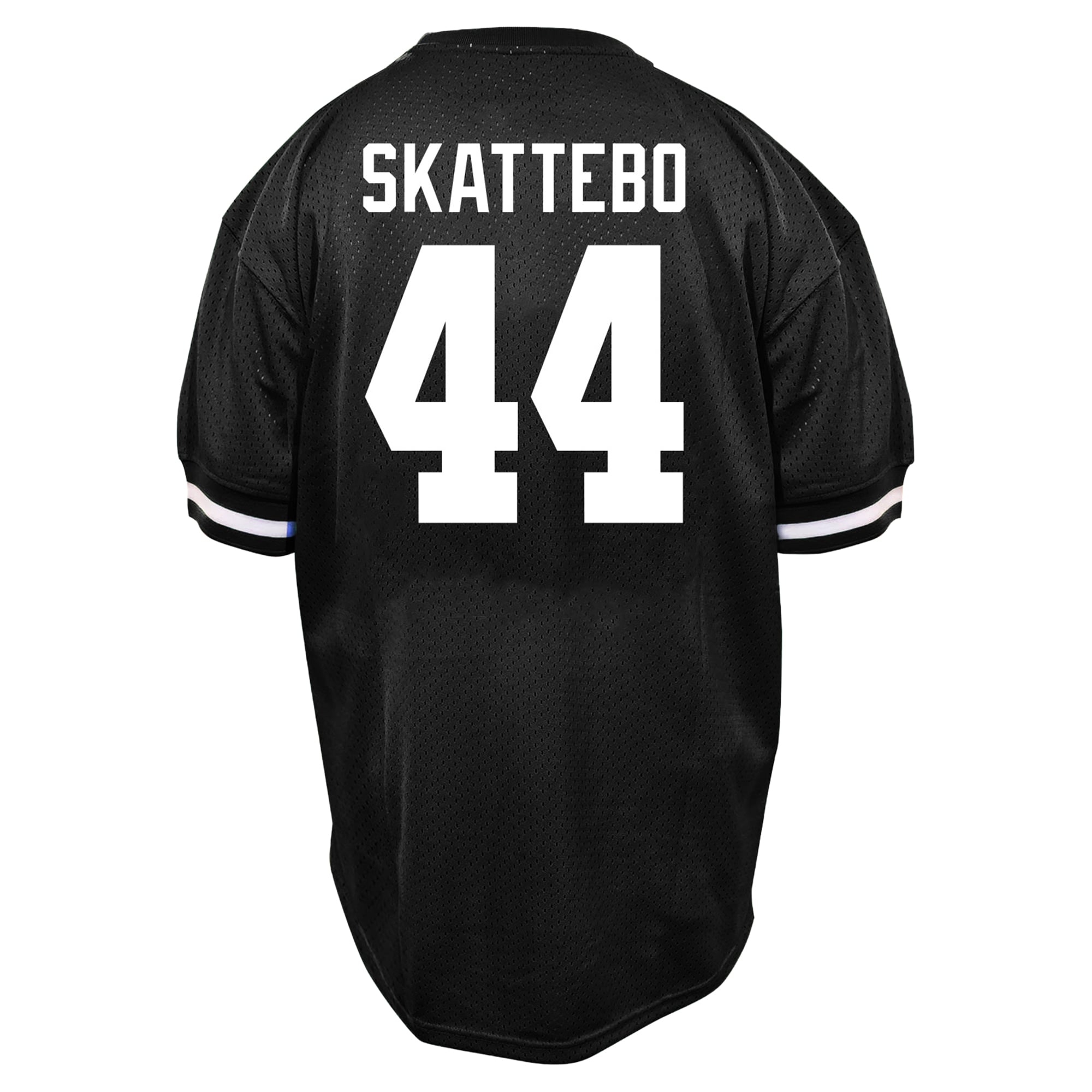 T-shirt Fanatics Cam Skattebo noir pour homme, New York Giants, grandes tailles, en maille, avec nom et numéro.