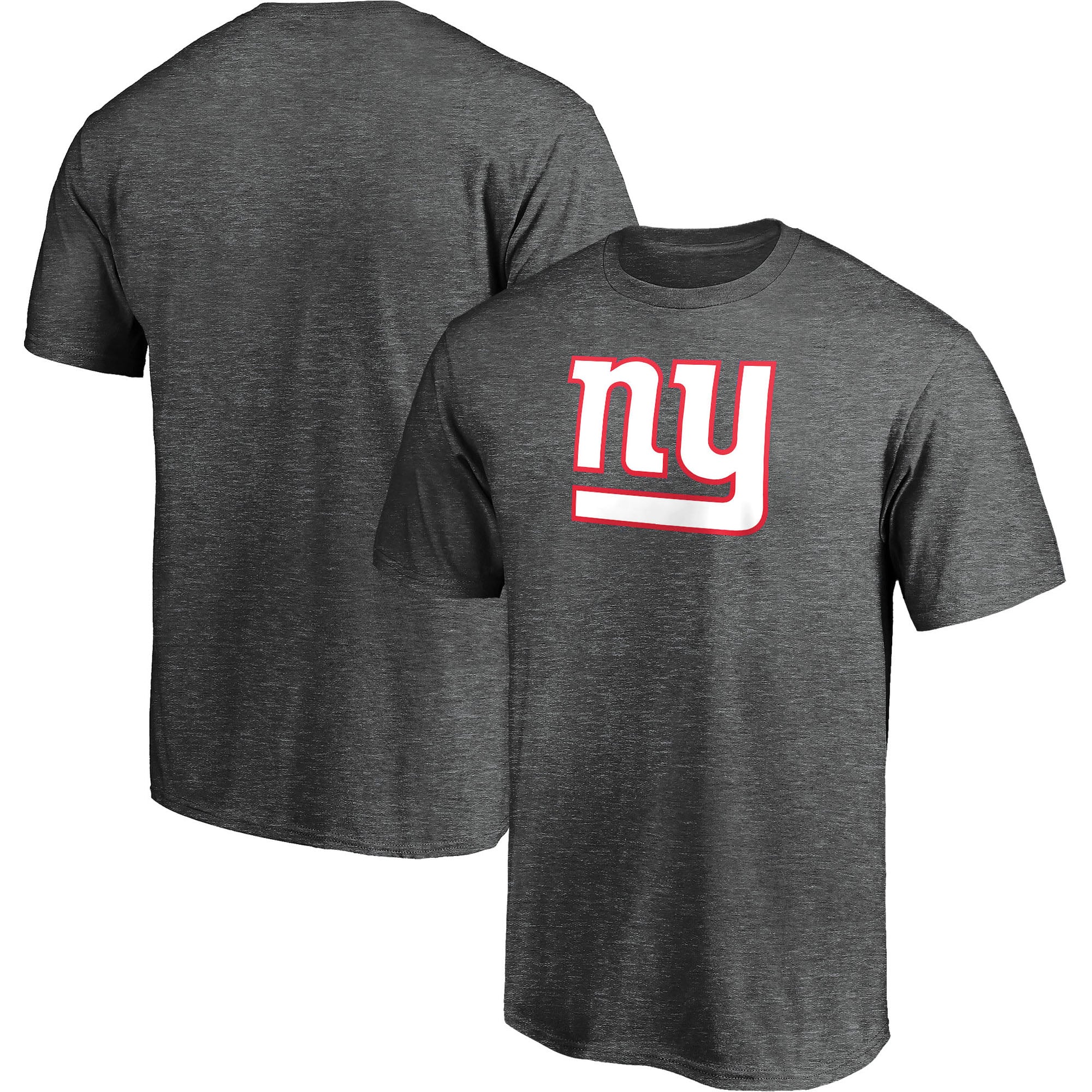 Men's Fanatics Heather Charcoal New York Giants Primary Logo T-Shirt