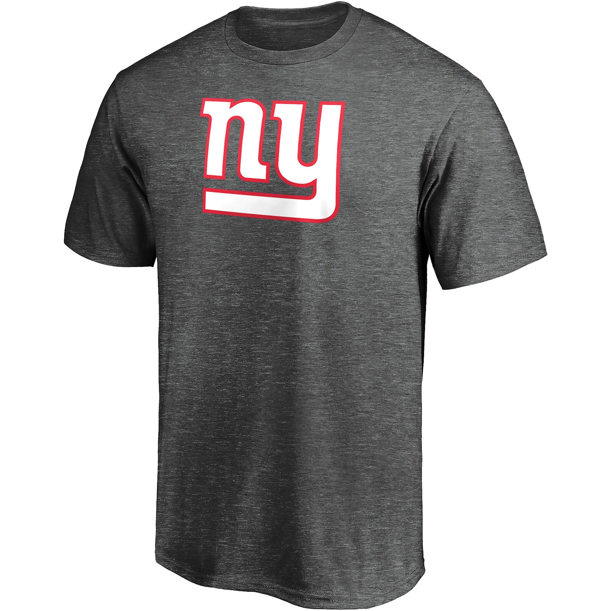Men's Fanatics Heather Charcoal New York Giants Primary Logo T-Shirt