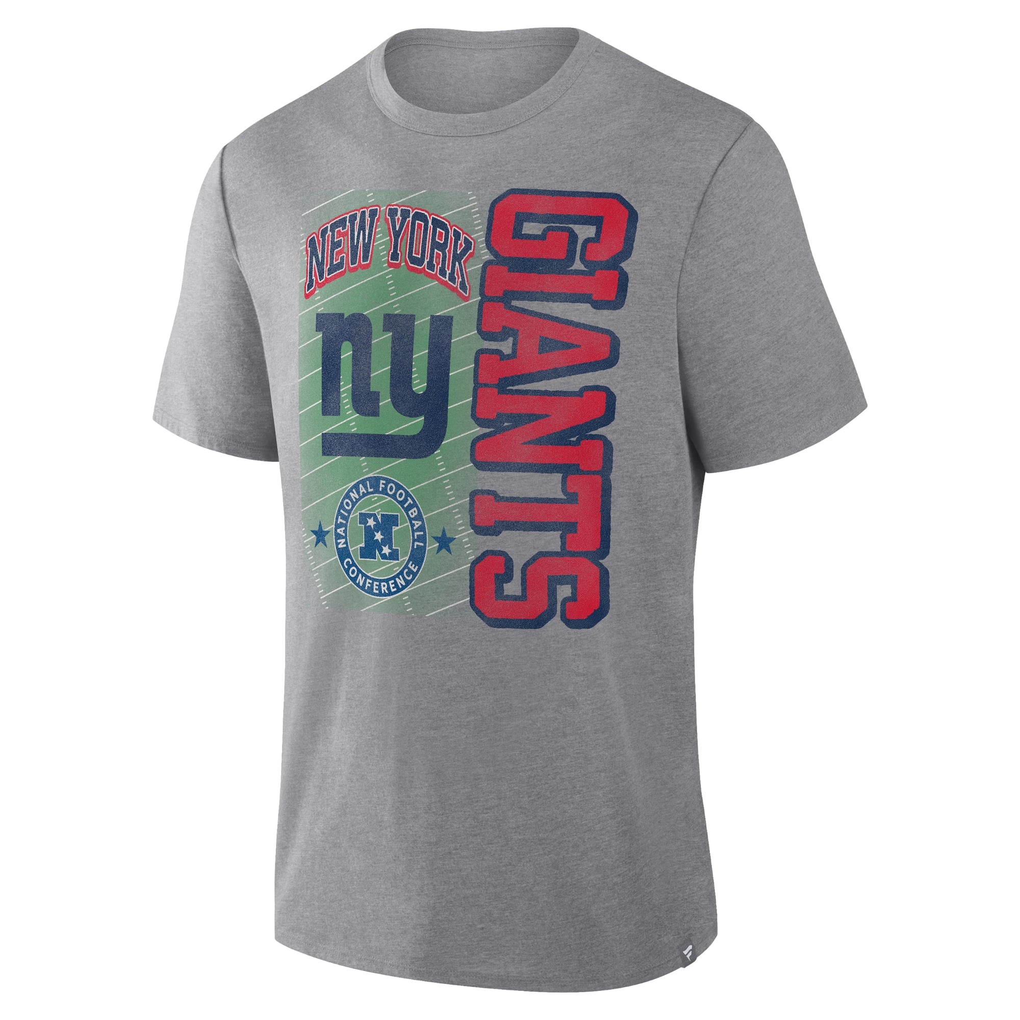 Men's Fanatics Heather Gray New York Giants Tribute Direct Handoff Tri-Blend T-Shirt