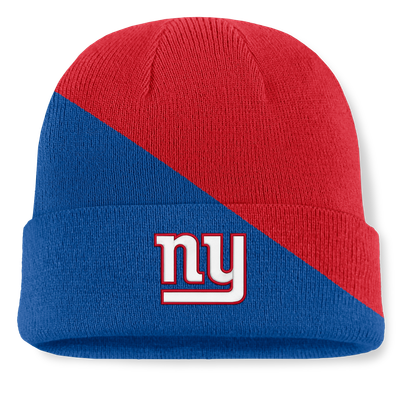 New York Giants Fanatics Tilt Cuffed Knit Hat - Red/Royal