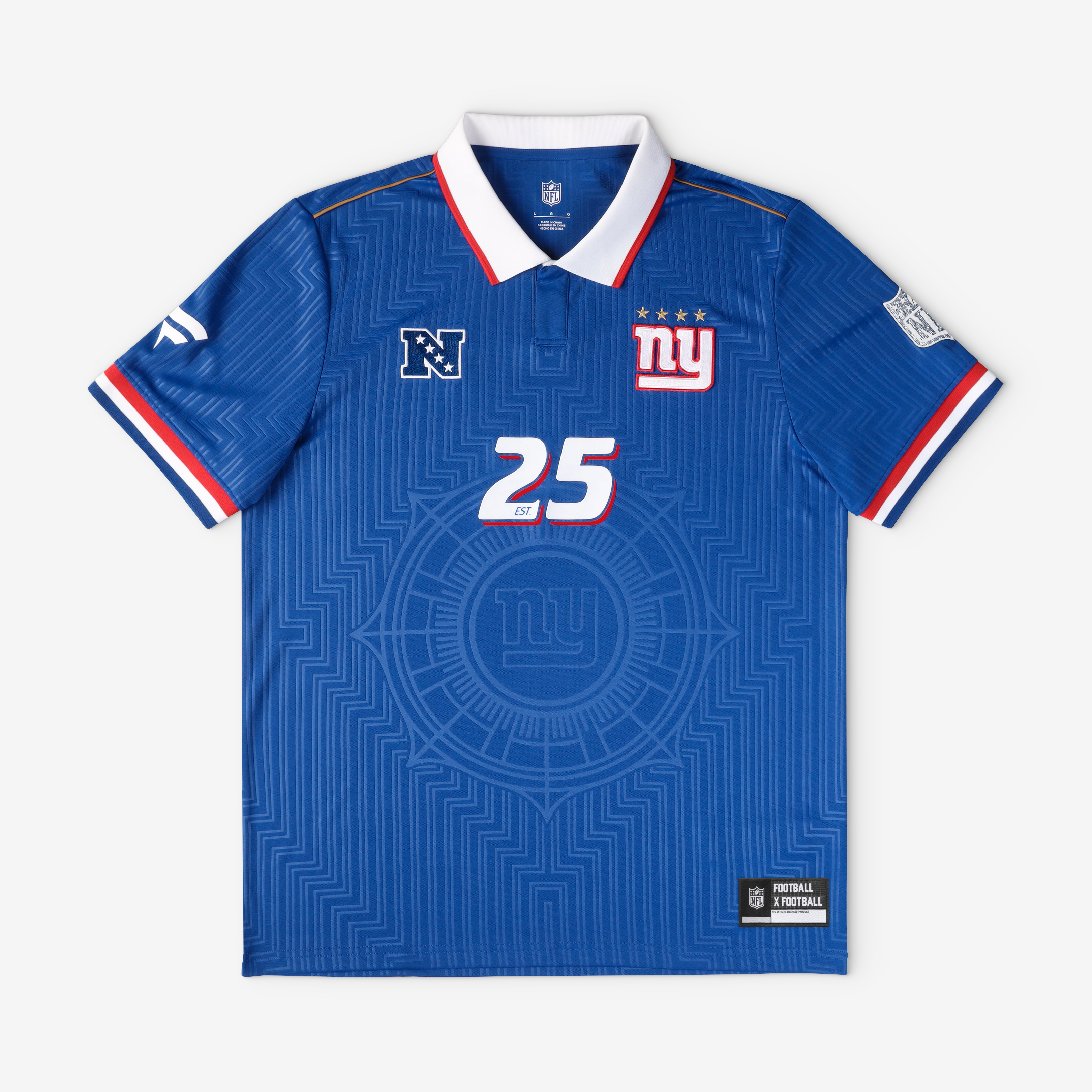 T-shirt à col montant Fanatics Royal New York Giants Football pour homme