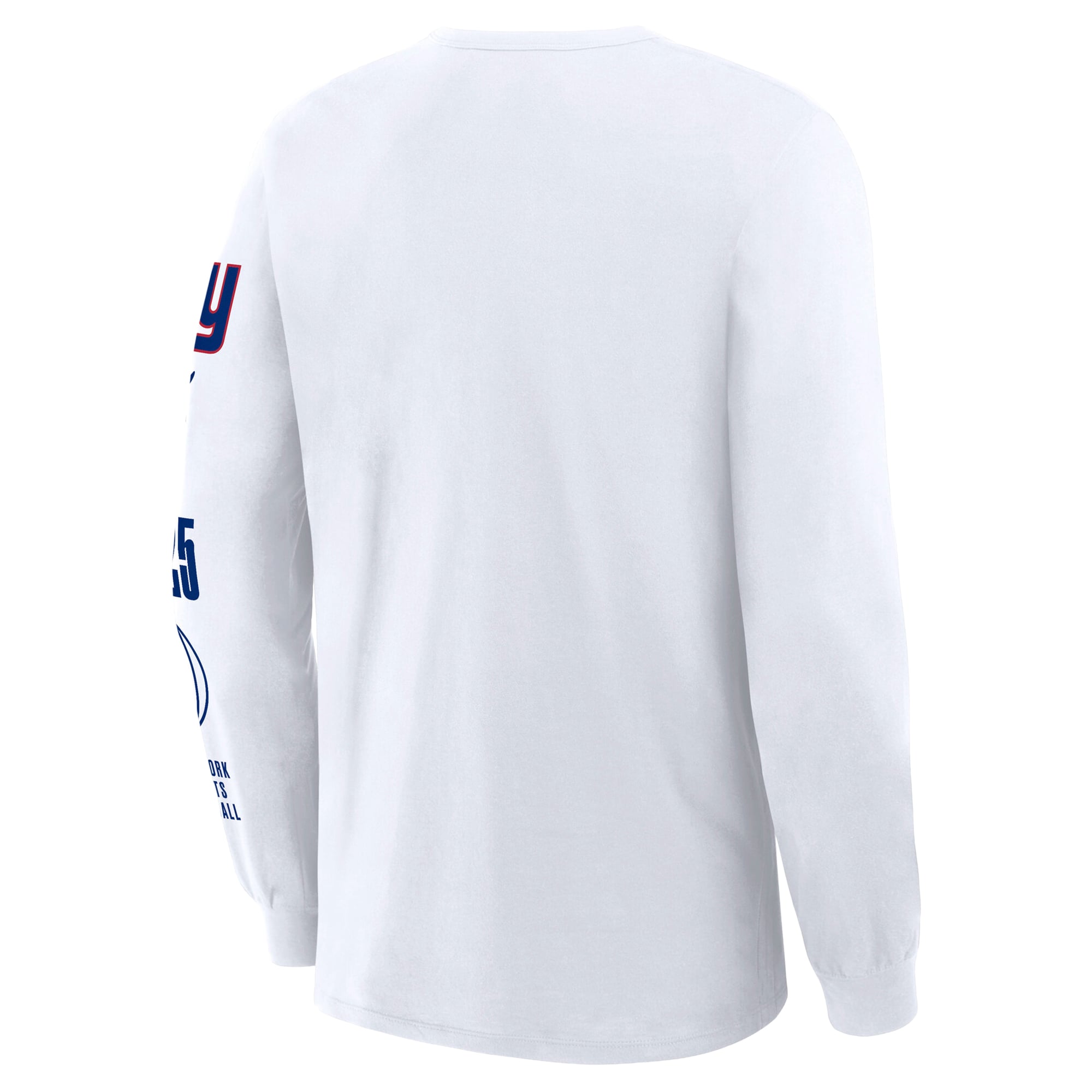 T-shirt Fanatics blanc pour homme, New York Giants, grandes tailles, Checkdown Pass