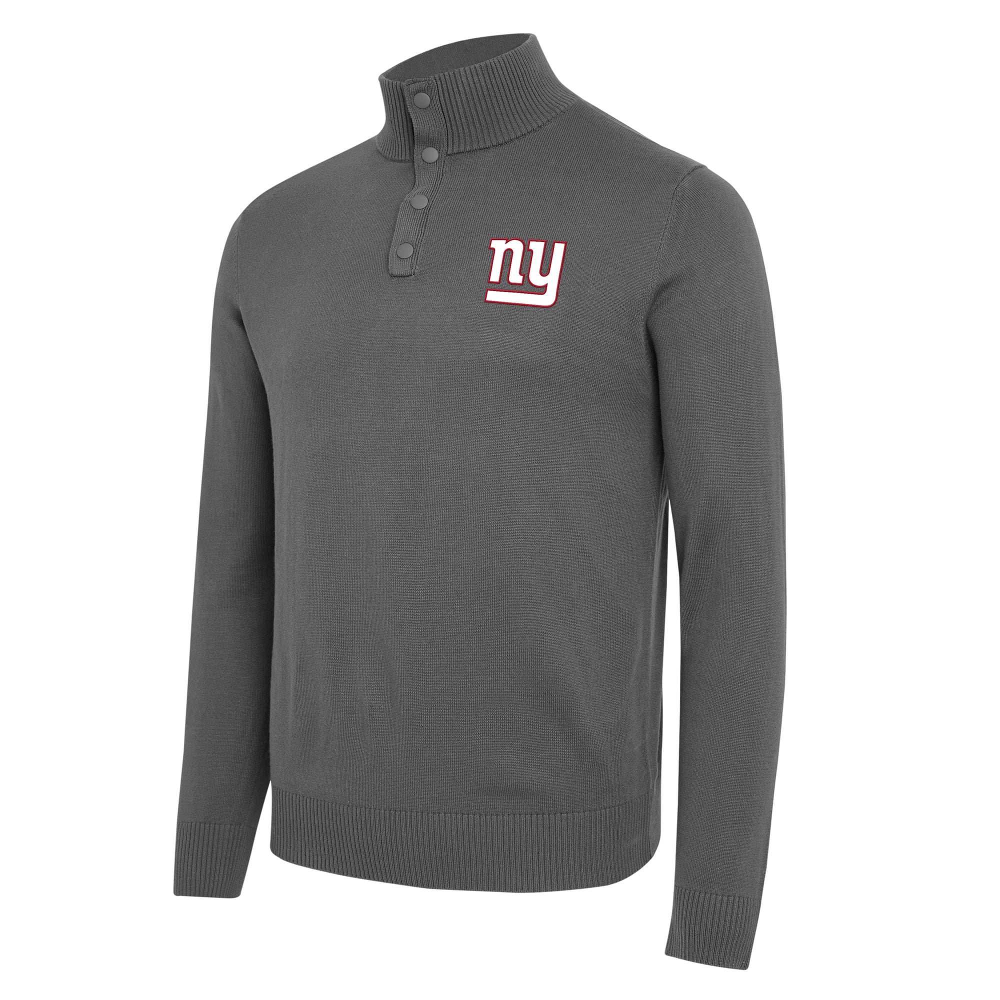 Pull à boutons-pression quart de pouce J. Palmer pour homme, couleur anthracite, New York Giants, modèle Sideline