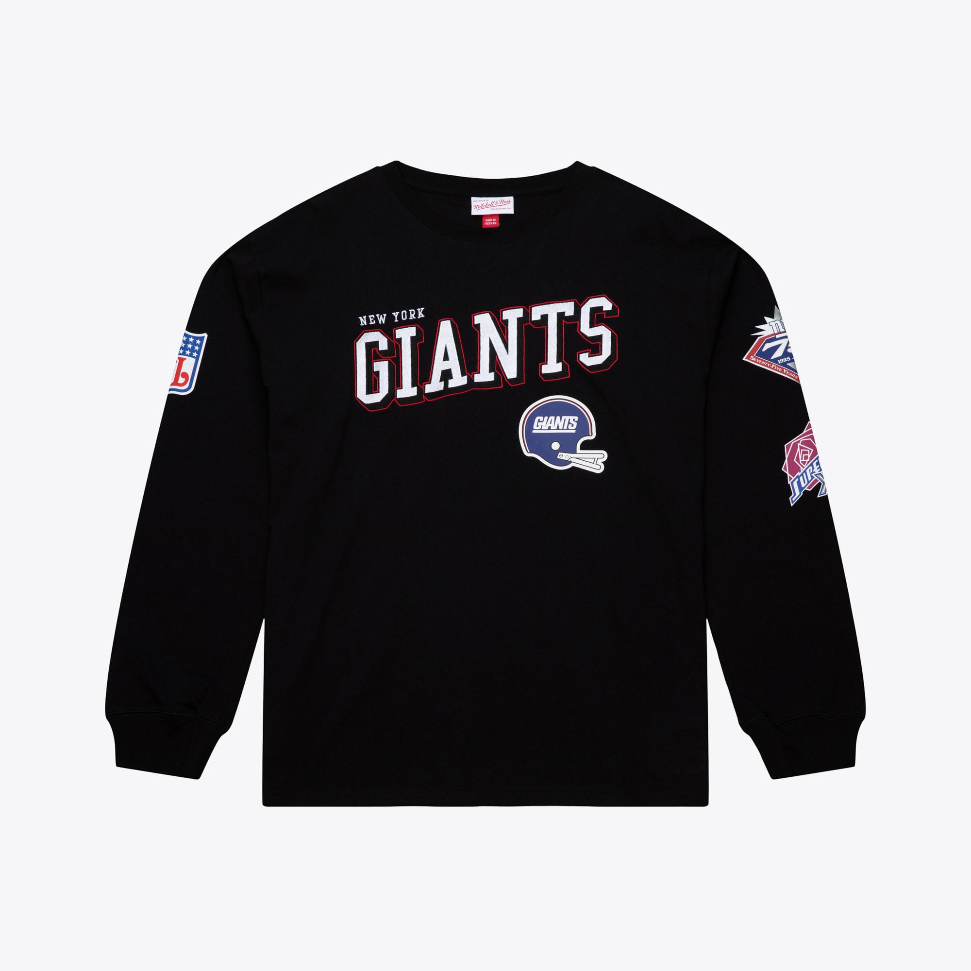 Men's Mitchell & Ness  Black New York Giants Big Tall Training Camp Long Sleeve T-Shirt