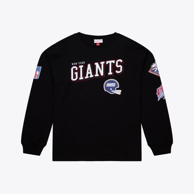  New York Giants Mitchell & Ness Big & Tall Training Camp Long Sleeve T-Shirt - Black