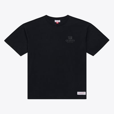 New York Giants Mitchell & Ness Core Essentials Micro Logo T-Shirt - Black
