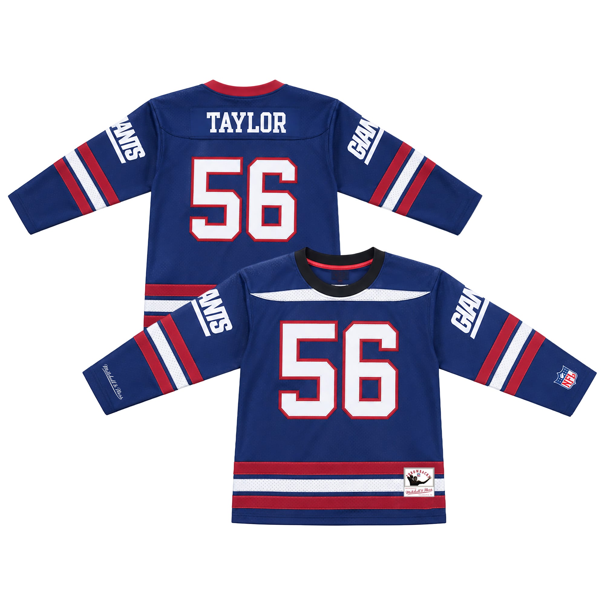 Maillot de hockey Mitchell & Ness Lawrence Taylor Royal des Giants New York pour homme