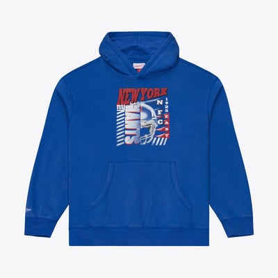 New York Giants Mitchell & Ness Core Essentials Street Graphic Fleece Hoodie - Royal