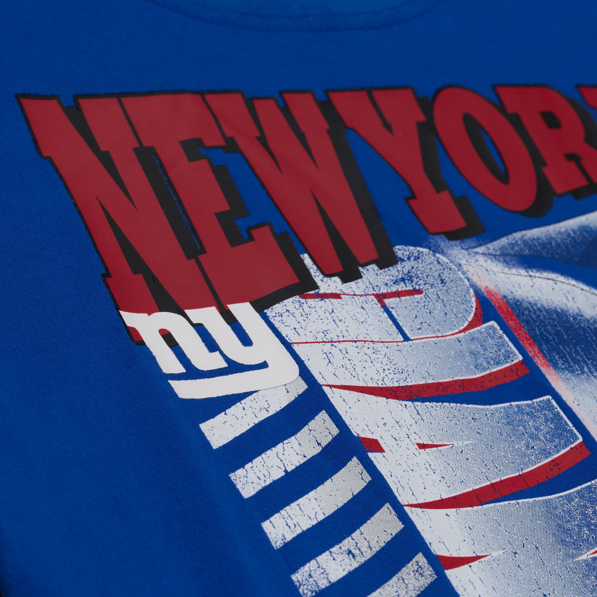 T-shirt à manches courtes Mitchell & Ness Royal New York Giants Core Essentials Street Graphic pour homme