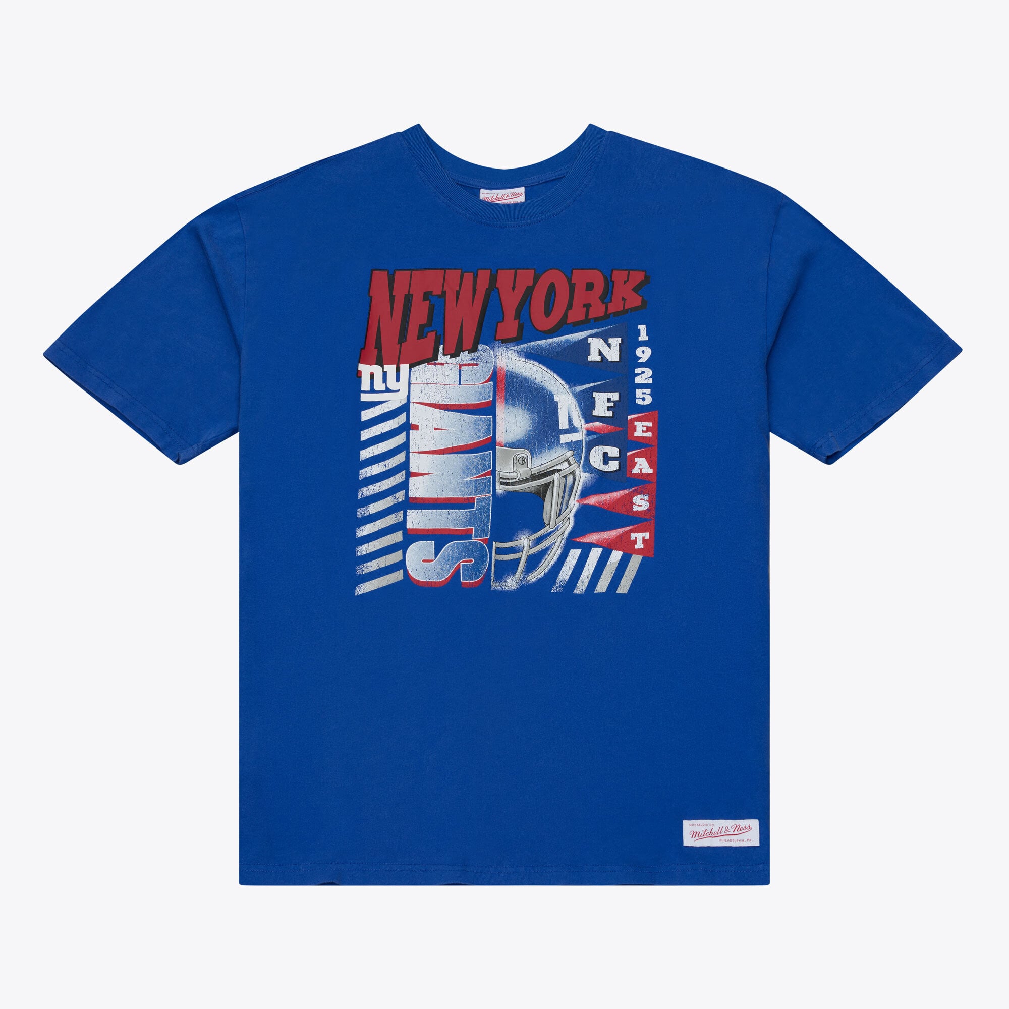 T-shirt à manches courtes Mitchell & Ness Royal New York Giants Core Essentials Street Graphic pour homme