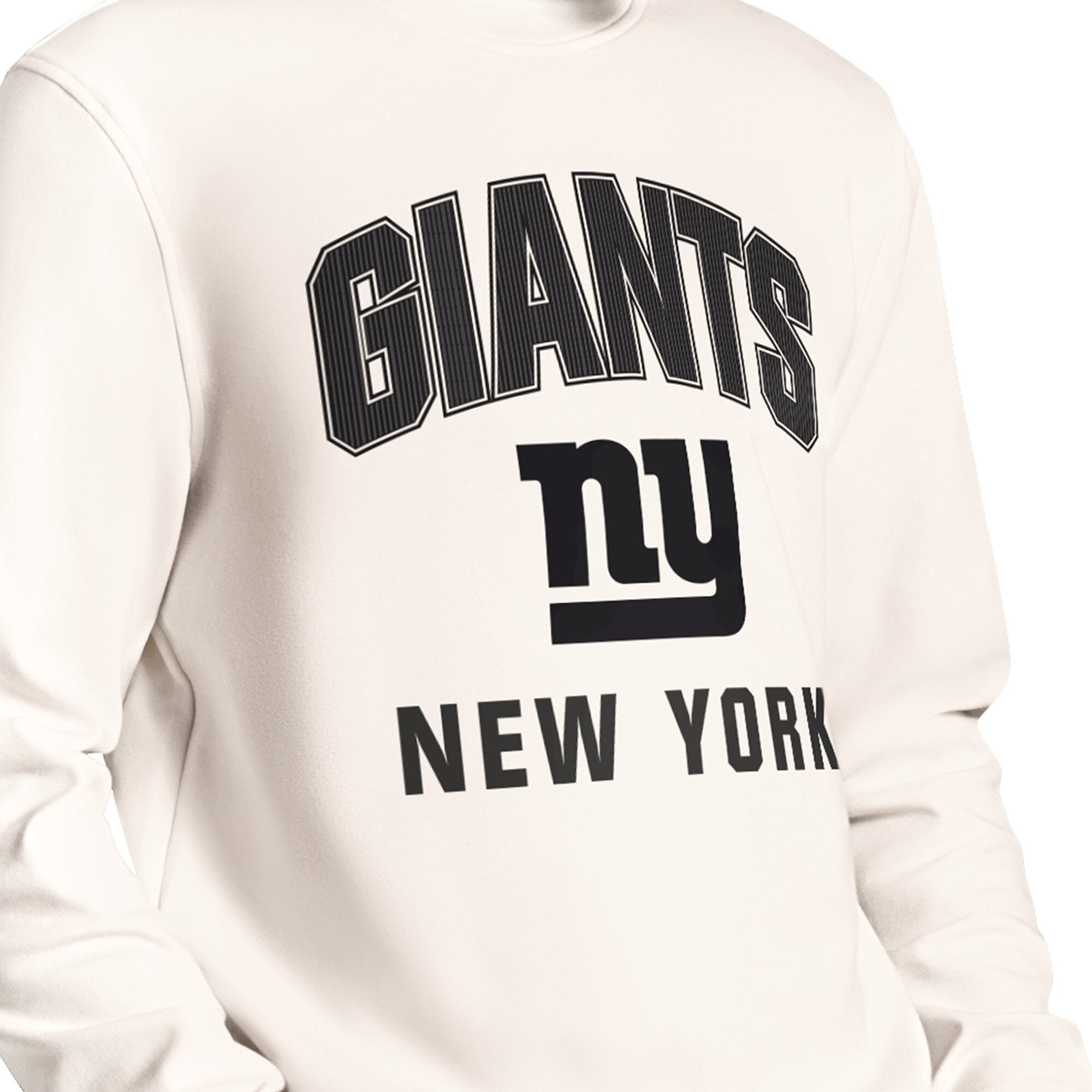 Men's MSX by Michael Strahan Cream New York Giants Finish Line Tri-Blend Sweatshirt