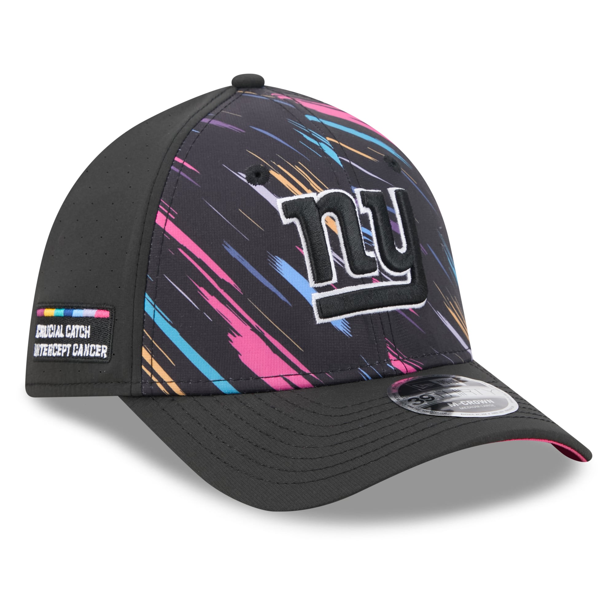 Men's New Era Black York Giants 2026 NFL Crucial Catch 39THIRTY M-Crown Stretch Hat