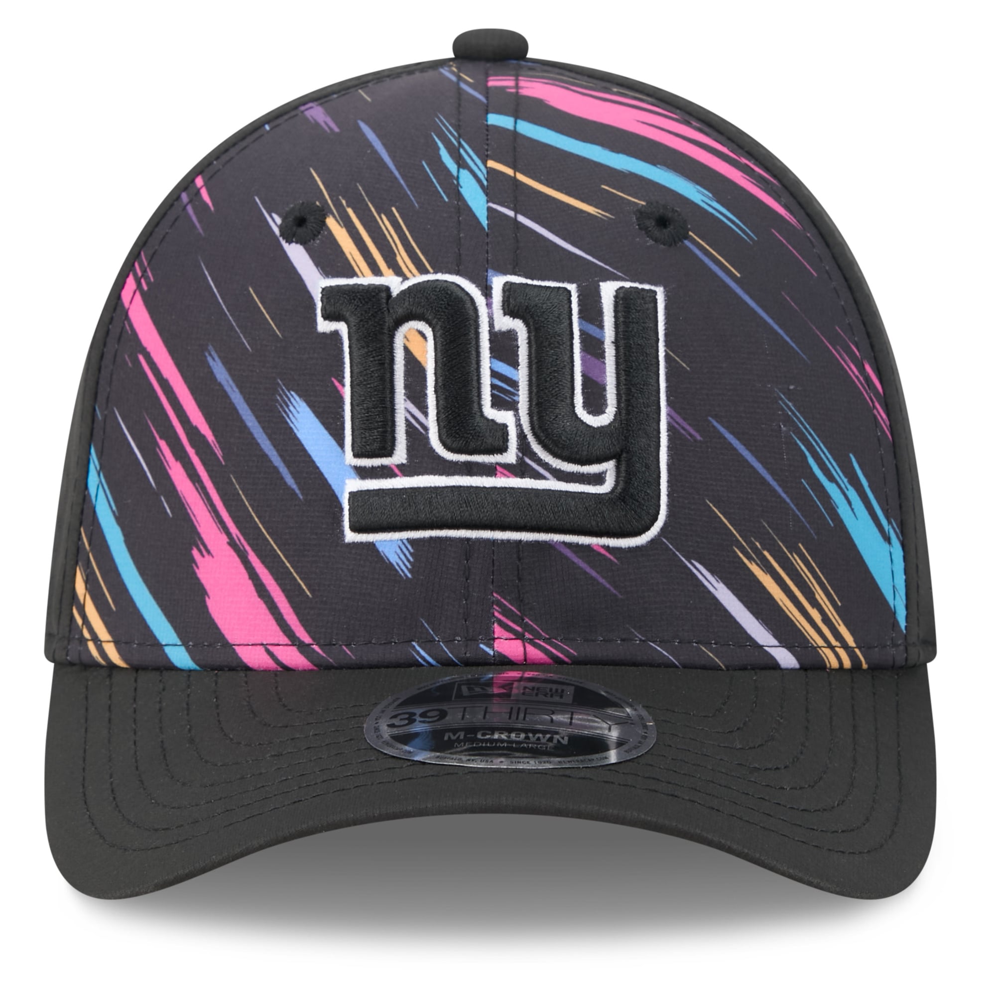 Men's New Era Black York Giants 2026 NFL Crucial Catch 39THIRTY M-Crown Stretch Hat