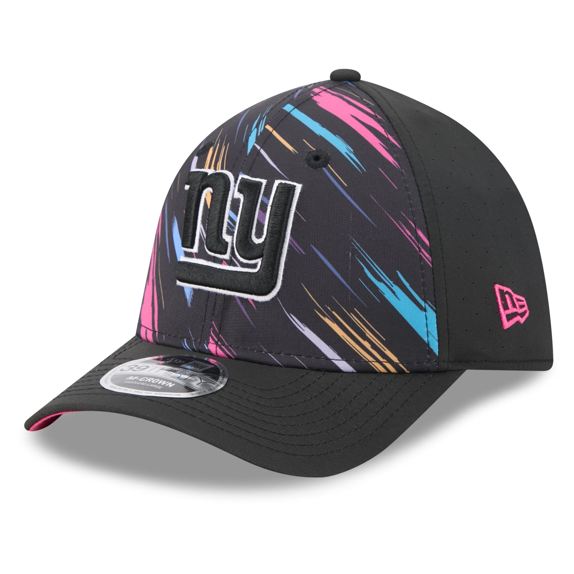 Men's New Era Black York Giants 2026 NFL Crucial Catch 39THIRTY M-Crown Stretch Hat