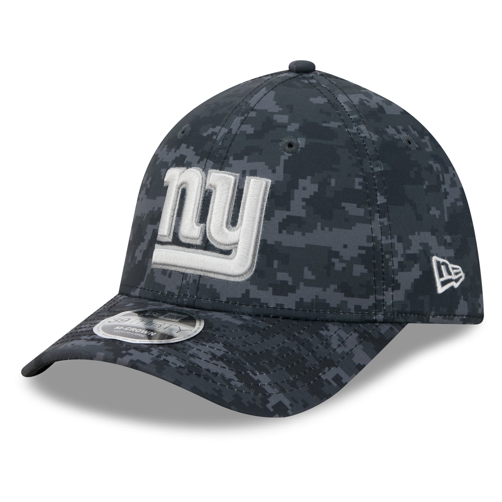 Men's New Era Black York Giants 2026 Salute To Service 39THIRTY M-Crown Stretch Hat