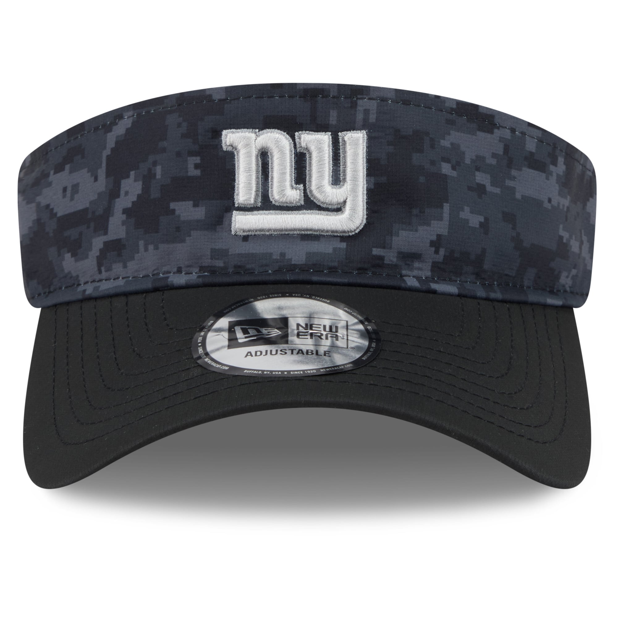 Casquette New Era noire pour homme, modèle New York Giants 2026 Salute To Service, visière ajustable