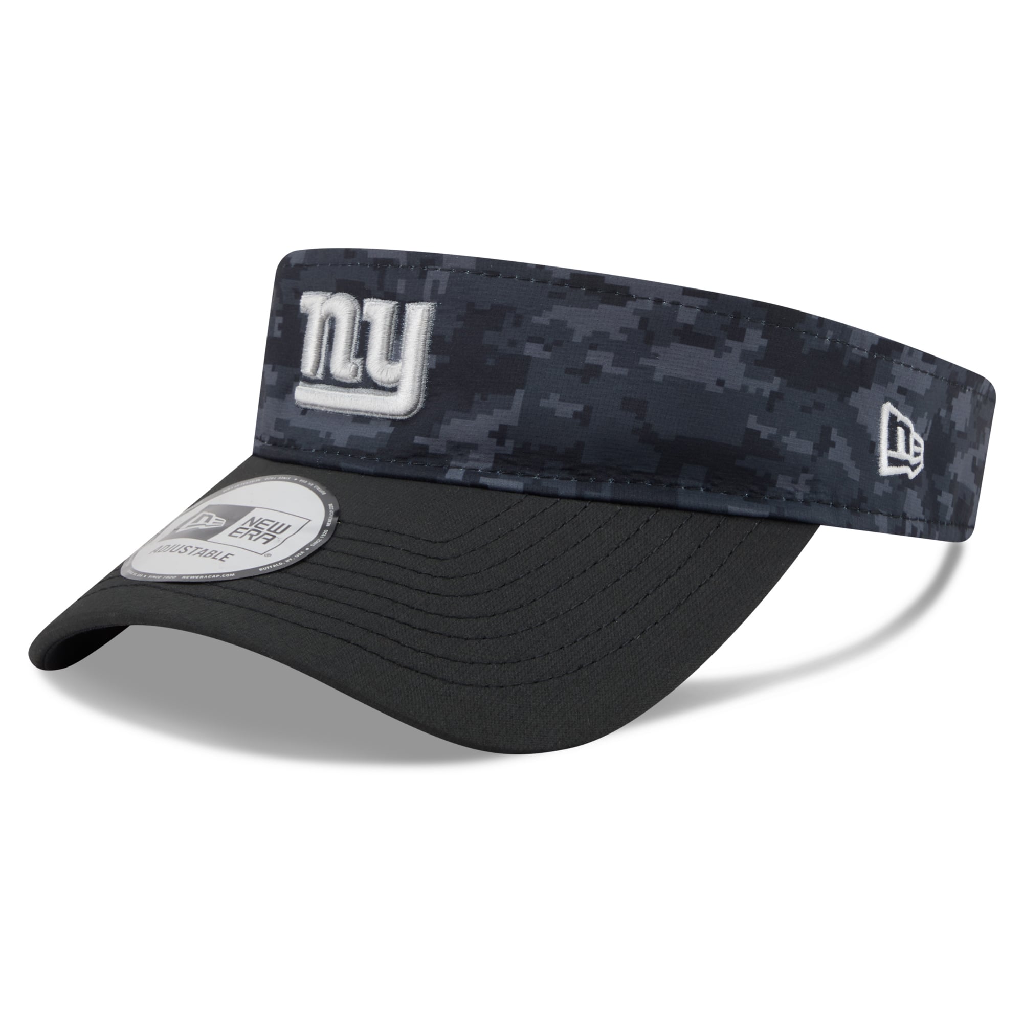 Casquette New Era noire pour homme, modèle New York Giants 2026 Salute To Service, visière ajustable