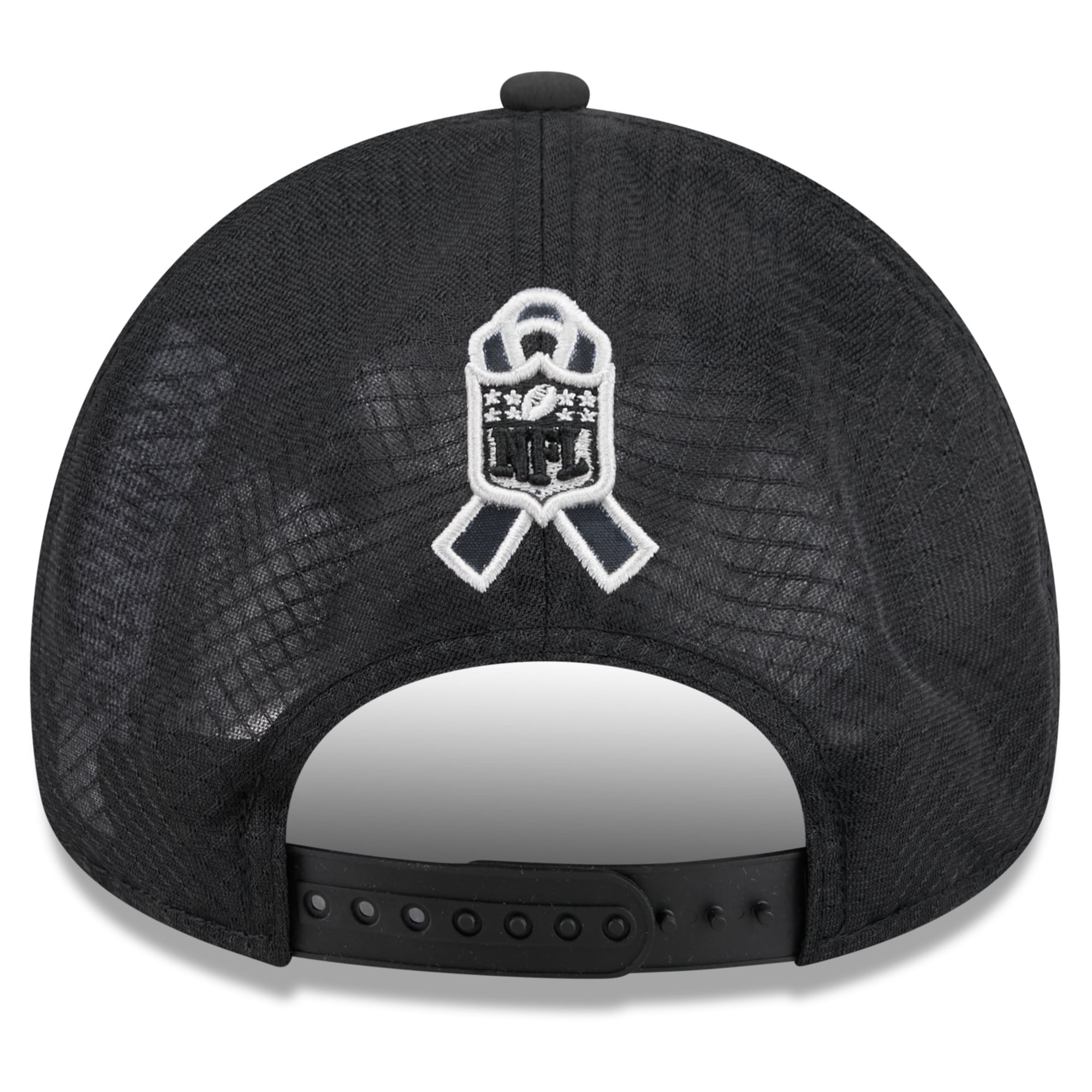 Casquette trucker ajustable New Era Apex 9FORTY noire pour homme, New York Giants 2026 Salute To Service