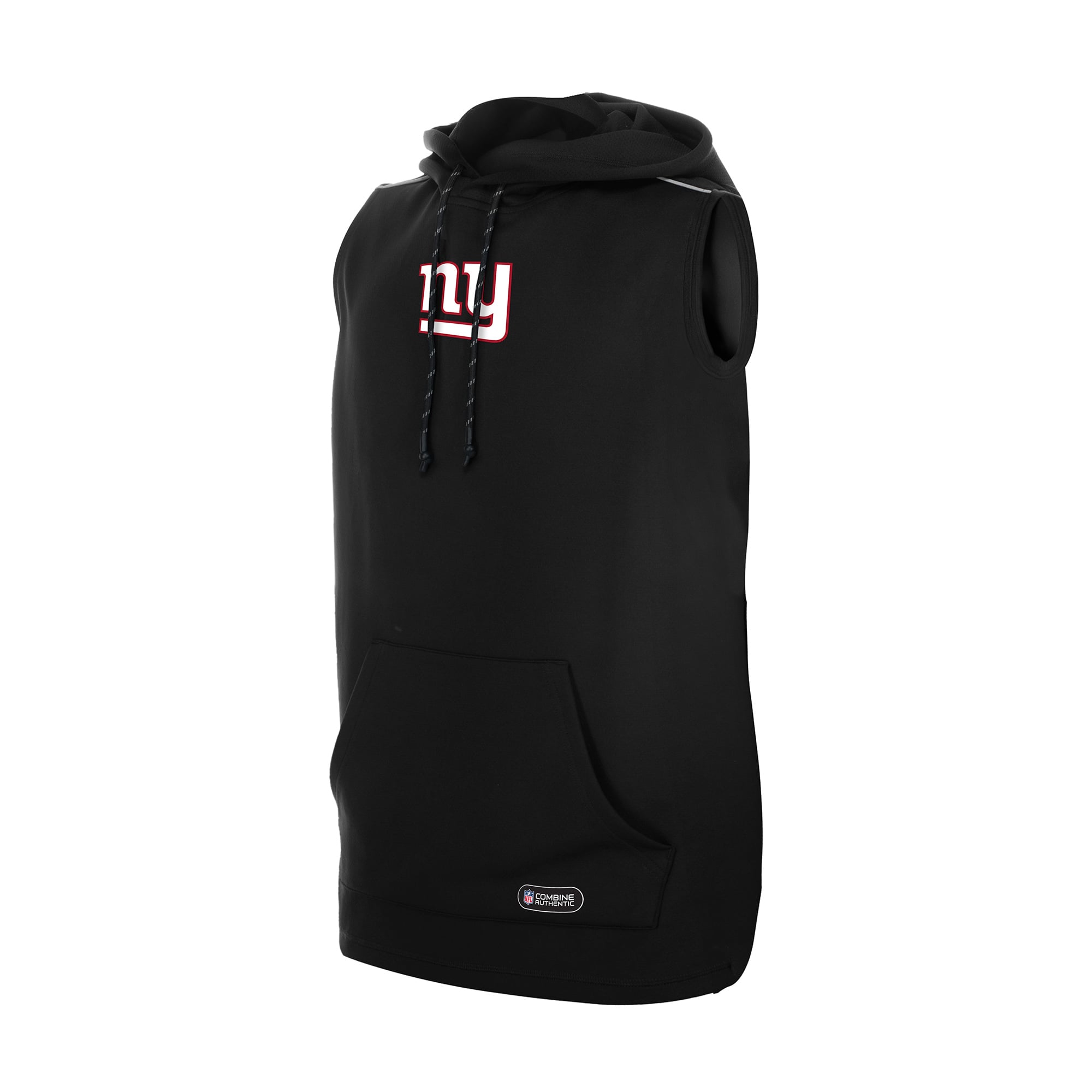Sweat à capuche sans manches New Era noir pour homme, York Giants Combine Authentic