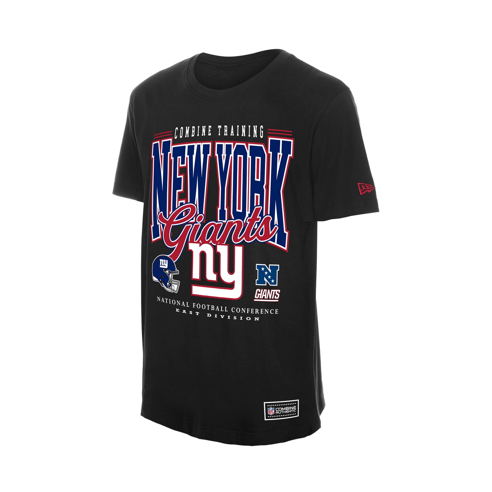Men's New Era Black York Giants Combine Authentic T-Shirt