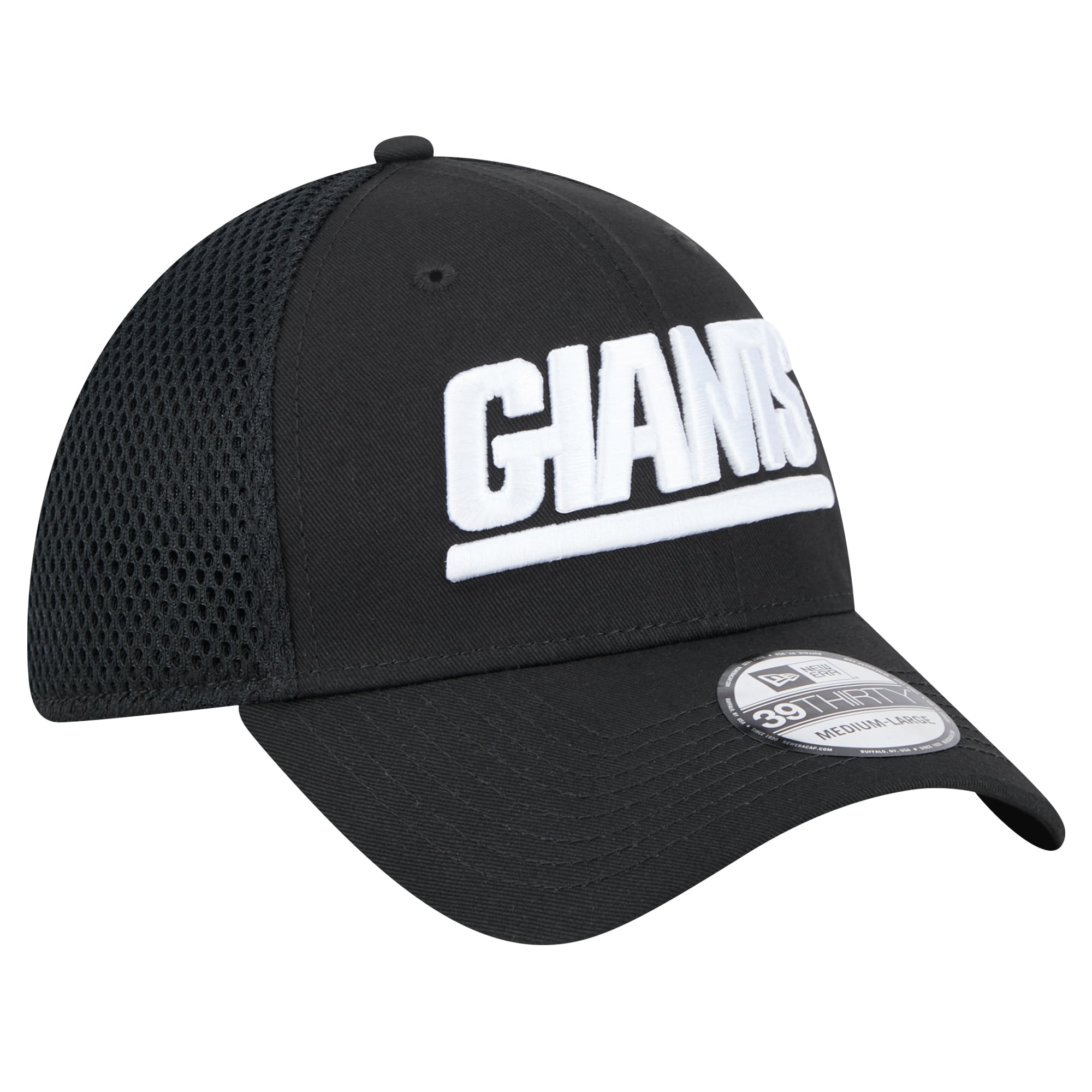 Casquette New Era noire York Giants Main Neo 39THIRTY Flex pour homme