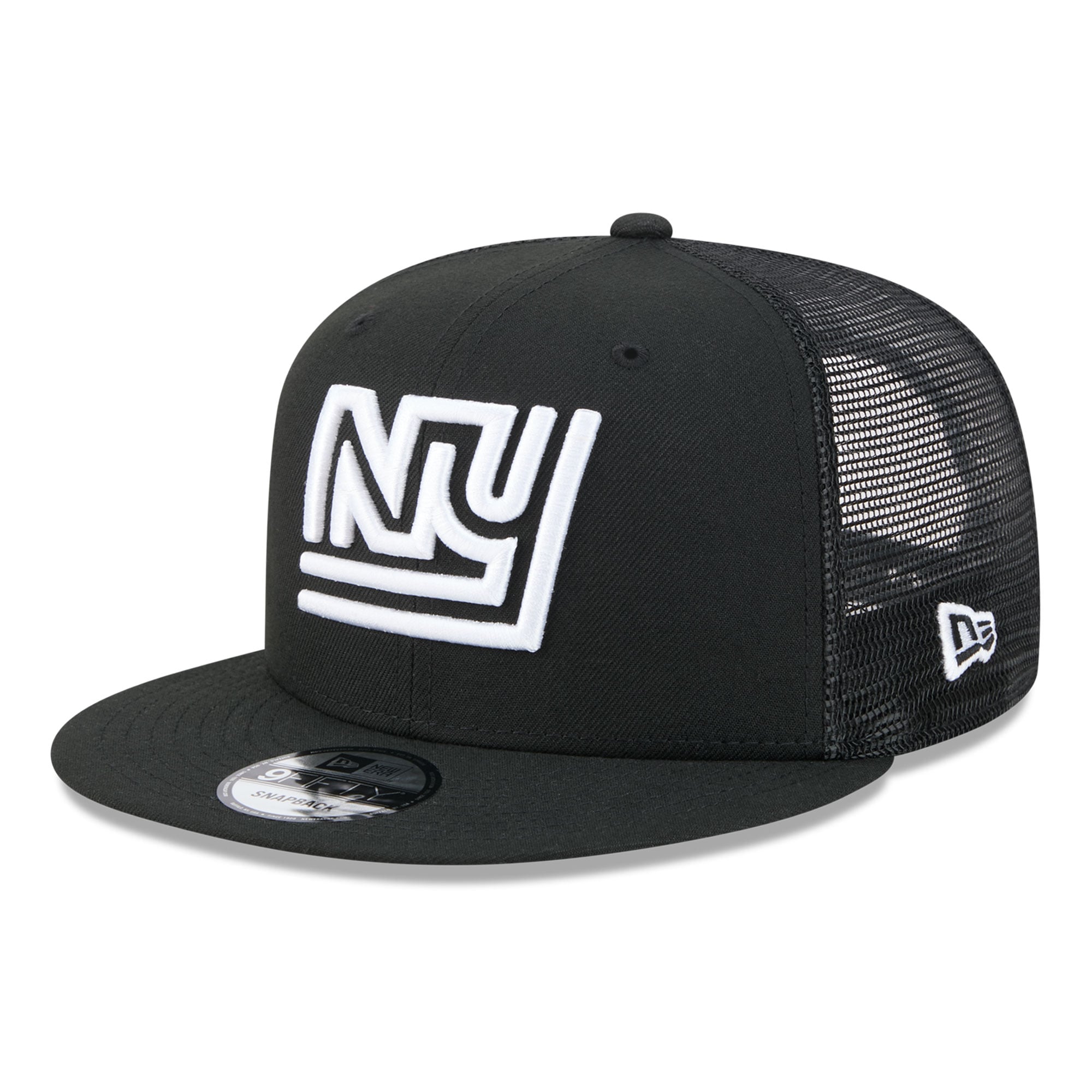 Casquette trucker snapback New Era 9FIFTY noire et blanche pour homme