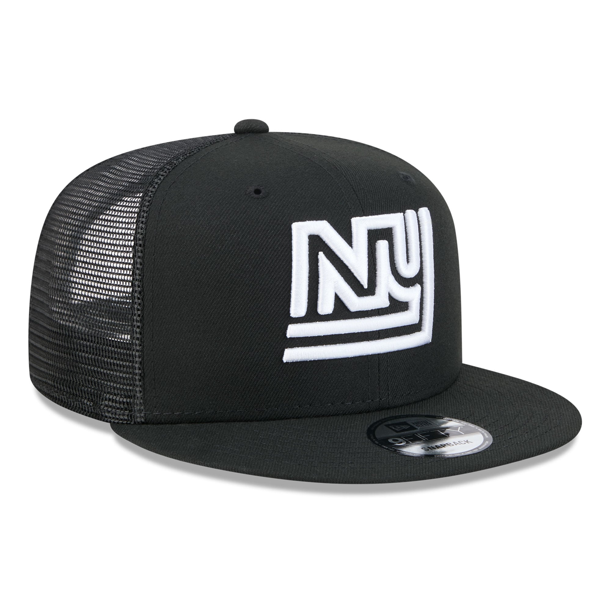 Casquette trucker snapback New Era 9FIFTY noire et blanche pour homme