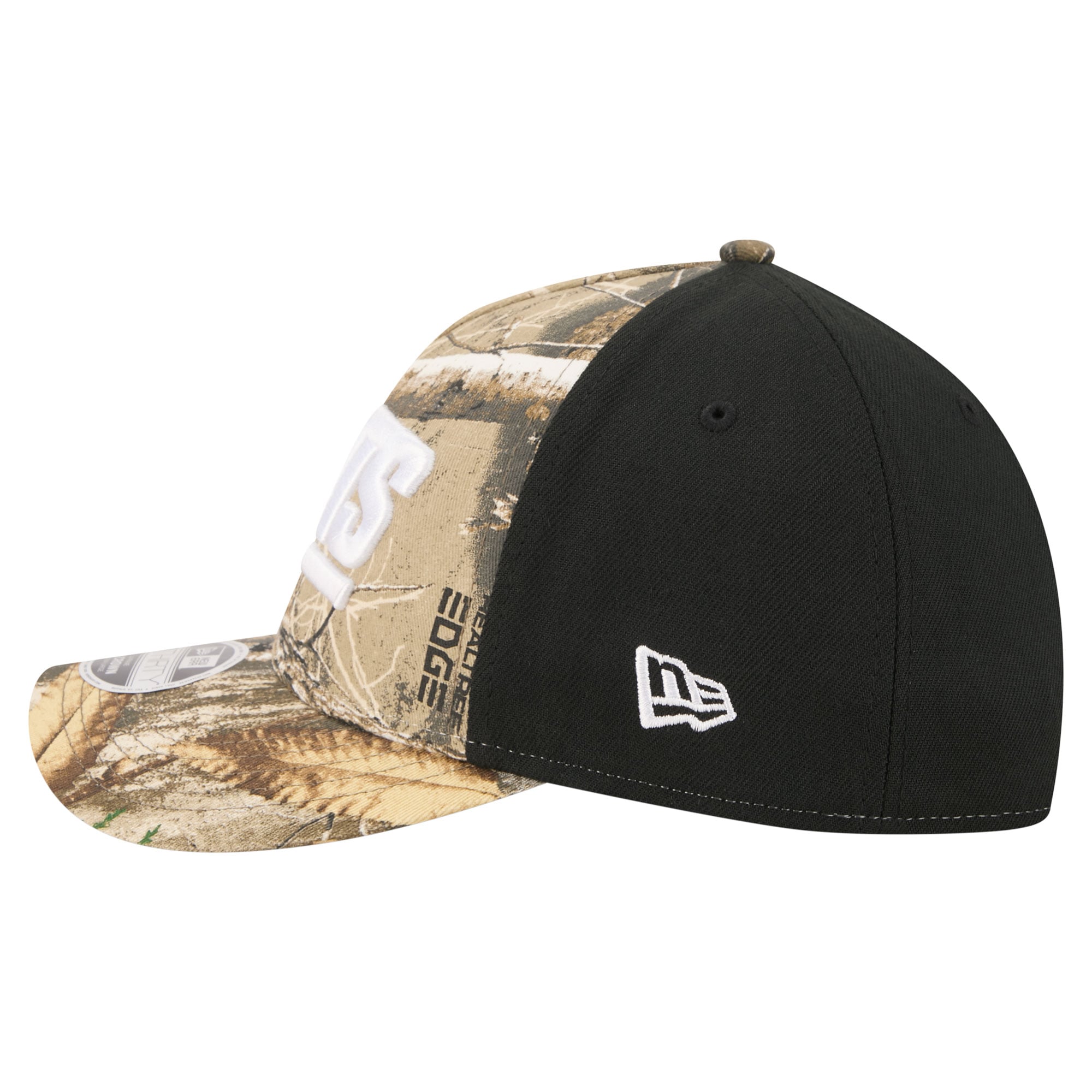 Men's New Era Camo/Black York Giants Team Collection RealTree 39THIRTY M-Crown A-Frame Flex Hat